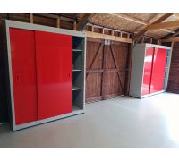 After an initial installation a few years ago in Sheffield the customer returned to Ikon for large bespoke sliding door units.  Perfect for tidying away large items.